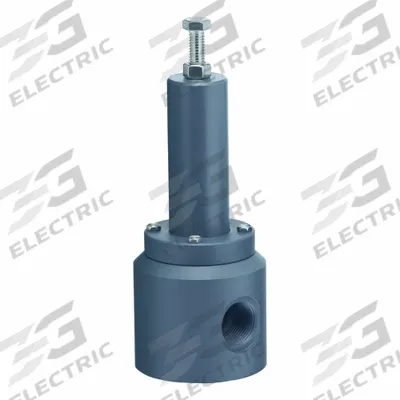 PLAST-O-MATIC Adjustable Back Pressure Relief Valve: PVC, FKM, 1 1/2 in x 1 1/2 in - Corrosive & Ultra-Pure Liquids Pressure Relief Valves