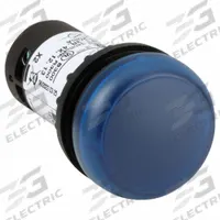 EATON Flush Panel Light: 22 mm Panel Mounting Hole Dia, LED, Blue, Flush Head, C22 (MPN C22-L-B-120). Key specifications — Brand: EATON; Electrical Connection: Terminal Clamp.