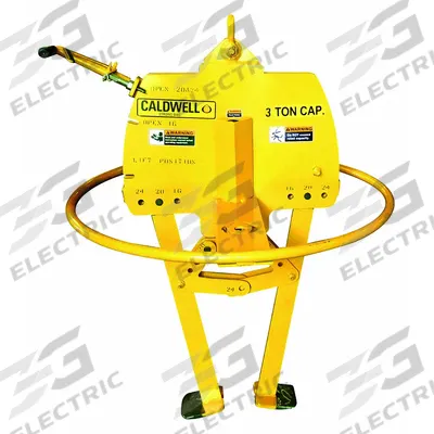 CALDWELL Vertical Coil Lifter: Vertical Eye Coil Lifter, 10,000 lb Max Load Capacity - Handle-Actuated Vertical Coil Lifters