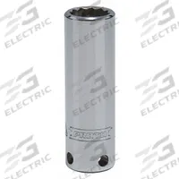 PROTO Socket: Metric, 3/8 in Drive Size, 15 mm Socket Size, 12-Point, Deep, Chrome, Tether Ready (MPN J5015M-TT). Key specifications — attr1204417: PROTO; attr1204392: Chrome.