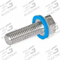 Hygienic Hex Head Screws: Stainless Steel, Partially Threaded, M16, 38 mm Min Thread Lg, Grade 316L (MPN 1581-M16-70-PL-E). Key specifications — Brand: JW WINCO; Washer Type: FDA-Approved Pre-Mounted Sealing.