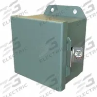 HAMMOND Electrical Enclosure: Steel, 16 in x 14 in x 6 in, NEMA 12/13/3R/4, Solid Cover, Hinged (MPN HJ16146HLP). Key specifications — Closure Method: Clamps; Brand: HAMMOND; Knockouts: Not Included.