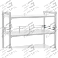 CAMBRO Shelf Rail Kit: Basics Plus, 4 1/4 in Ht, 24 in Dp, End, 1 Rails, Soft Gray (MPN CBR24E151). Key specifications — Color: Soft Gray; Product Type: Shelf Rail Kit; Series: Basics Plus.