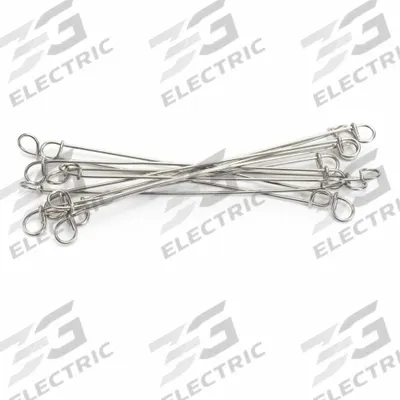 APPROVED VENDOR Bale Ties: Oiled, 16 ga Wire Gauge, 0.062 in Wire Dia, 4 in Lg, Stainless Steel - Double-Loop Wire Ties