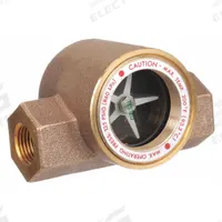 DWYER Window Sight Flow Indicator with Impeller: Rotor, Bronze, 1 in FNPT, 1 in Connection Size (MPN SFI-100-1). Key specifications — For Media Type: Gear Lube; Brand: DWYER; Sight Material: Tempered Glass; Connection Type: FNPT; Flow Direction: Horizontal Right; Seal Material: Buna-N; Wetted Material: Tempered Glass.