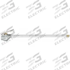 SPEEDAIRE Air Gun: Thumb-Lever Grip, Zinc, 1/4 in Female NPT, 1 Nozzle(s), Straight, Focused, 12 in (MPN 52CF71). Key specifications — attr1328526: Zinc; attr1328500: Nozzle, Brass Tip; attr1328508: SPEEDAIRE; attr1328515: No; attr1328533: Yes.
