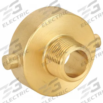APPROVED VENDOR Fire Hose Adapter: 3/4 in_1 1/2 in Compatible Pipe Size, NPT x NST, Brass - Brass Rigid Fire Hydrant & Standpipe Adapters