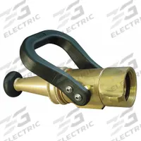 MOON AMERICAN Fire Hose Nozzle: Solid Bore, Constant Pressure (Auto), Solid Stream, 526-1512. Key specifications — Grip Type: No Grip; Product Type: Shut Off Nozzle; Thread Type: NPSH; Base Type: Rigid; Body Material: Brass; Activates By: Ball Shutoff; Nozzle Option: Constant Pressure (Automatic); Brand: MOON AMERICAN.