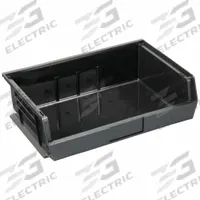 QUANTUM STORAGE SYSTEMS Hang and Stack Bin: 16 1/2 in x 10 7/8 in x 5 in, Black, 60 lb Load Capacity (MPN QUS245BR). Key specifications — Electrostatic Discharge: Not Electrostatic Discharge Conductive; Brand: QUANTUM STORAGE SYSTEMS; % Recycled Content: 100%.