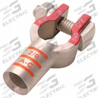 ECO-MAX Battery Terminal: Straight, Crimp, 3/0 ga, Purple Color, Negative, Copper/Tin (MPN 058425-1). Key specifications — Contact Material: Copper; Alignment: Straight; Color Code: Purple; Connection Type: Crimp; Gauge: 3/0 ga; Polarity: Negative; Brand: ECO-MAX.