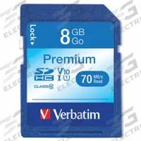 VERBATIM Memory Card: 8 GB Data Storage Capacity (MPN VER96318). Key specifications — Brand: VERBATIM; Product Type: Memory Card.