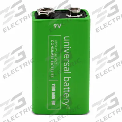 UPG Battery: 9V, High Performance, Lithium, 9V DC, Universal Battery Lithium
