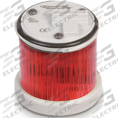 EDWARDS SIGNALING Tower Light Module: Flashing/Steady, 120V AC, Red, 48 mm Overall Dia - Multimode Light Modules