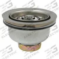 PERFECT PUTTY Strainer: Stainless Steel, Chrome, 2 1/2 in Overall Ht, 4 1/2 in Overall Dia, Threaded (MPN 59-3130). Key specifications — Product Type: Sink Drain; Brand: PERFECT PUTTY; Finish: Chrome; Material: Stainless Steel; Includes: Locknut.