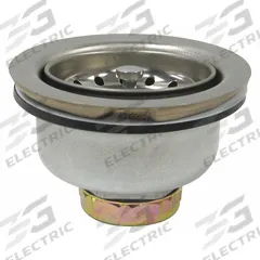 PERFECT PUTTY Strainer: Stainless Steel, Chrome, 2 1/2 in Overall Ht, 4 1/2 in Overall Dia, Threaded (MPN 59-3130). Key specifications — Product Type: Sink Drain; Brand: PERFECT PUTTY; Finish: Chrome; Material: Stainless Steel; Includes: Locknut.