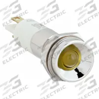 APPROVED VENDOR Protruding Panel Light: 10 mm Panel Mounting Hole Dia, LED, Yellow, Protruding Head (MPN 24M088). Key specifications — Brand: APPROVED VENDOR; Electrical Connection: 0.11 Male Quick Disconnect.