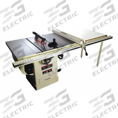 JET Table Saw: 230 V AC Volt, 14.5 A Current, 10 in Blade Dia. - Standard Cabinet Table Saws