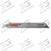 LENOX Reciprocating Saw Blade: 8 Teeth per Inch, 9 in Blade Lg, 0.05 in Blade Thick, Carbide, 5 PK (MPN 2014225). Key specifications — attr1109198: 8; attr1109200: Rigid for Straight Cuts; attr1109201: Straight; attr1109209: LENOX.