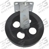 DAYTON Rigid Caster: 500 lb Load Capacity, 8 in Overall Lg, 2 in Overall Wd, Rubber/Steel, Black (MPN R006). Key specifications — Material: Rubber; Compatible Grainger Part Number: 13X506; Color: Black; Brand: DAYTON; Manufacturer Part Number: R006.