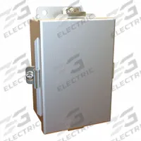 HAMMOND Enclosure: Aluminum, 6 in x 4 in x 3 in, NEMA 12/13/4/4X, w/Panel, Solid Cover, Clamp On (MPN 1414N4ALC). Key specifications — Brand: HAMMOND; Closure Method: Clamps; Enclosure Material: Aluminum; Knockouts: Not Included; Includes Inner Panel: with Inner Panel Included.