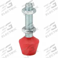DE-STA-CO Flat Tip Spindle: Neoprene Tip, M8x1.25, 2 3/32 in Lg, 2 3/32 in Thread Lg (MPN 225208-M). Key specifications — Brand: DE-STA-CO; Material: Neoprene; Thread Size: M8x1.25; Includes: Jam Nuts; Compatible with Series: 207-UB; Spindle Construction: Neoprene Tip.