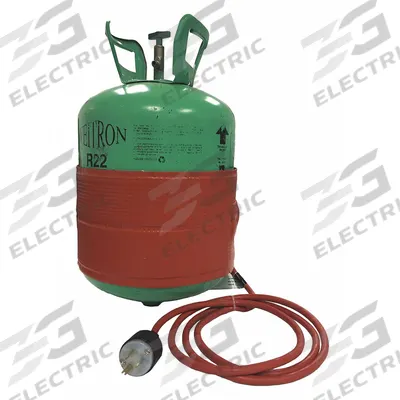 BRISKHEAT Cylinder Heater: For 30 lb Cylinder, 200 W, Hook-and-Loop, 120V AC, NEMA 5-15P - Heaters for Refrigerant Cylinders