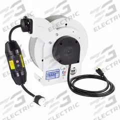 KH INDUSTRIES Cord Reel: Ratchet Lock, 35 ft Cord Lg, 12 AWG, SJOW, 5-20P Cord Lg, 5-20P, White (MPN RTAG3LW-WC520-J12H). Key specifications — Retractable Cord Ending NEMA Configuration: 5-20P; Feeder Cord Ending NEMA Configuration: 5-20P; Brand: KH INDUSTRIES.
