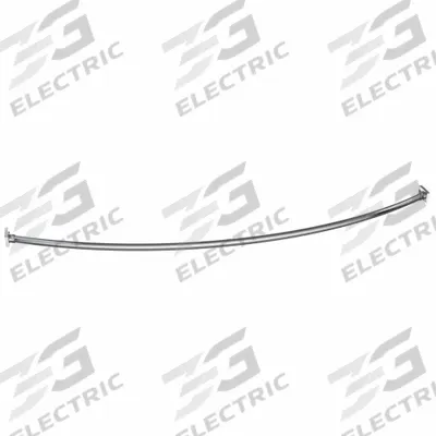 WINGITS Curved Shower Rod: 60 in Overall Wd, Stainless Steel, Polished, Drywall - Rods & Mounting Hardware for Shower Curtains