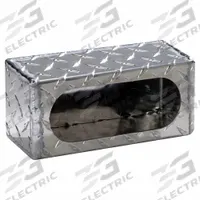 BUYERS PRODUCTS Light Box: Light Box, Silver, Aluminum, 8 in Lg, 3 in Ht, 3 3/4 in Wd (MPN LB383ALDT). Key specifications — Color: Silver; Brand: BUYERS PRODUCTS; Material: Aluminum; Product Type: Light Box.