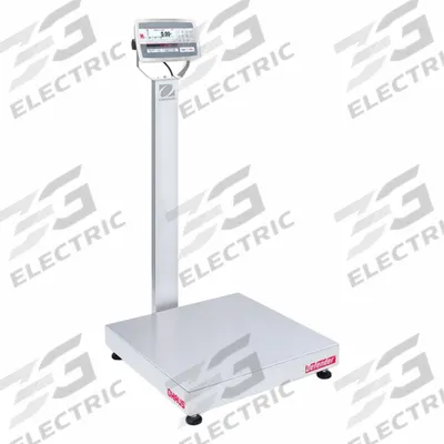 OHAUS Industrial Bench Scale: 24 in x 24 in, IP67/IP68, Column-Mounted - Bench Scales with Column-Mounted Indicator