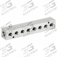 PNEUMADYNE INC Pipe Manifold Fitting: Inline, NPT x NPT, Rectangle, Stainless Steel, 3/8 in NPT (MPN M20-250-8-SS). Key specifications — Material: Stainless Steel; Brand: PNEUMADYNE INC; Specific Fitting Shape: Rectangle.