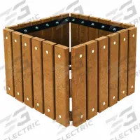 ULTRAPLAY Planter: Green, Recycled Plastic, Square (MPN SQ2418-R)