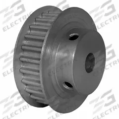 DAYTON Timing Pulley: Curvilinear, Fixed, For 9 mm Belt Wd, 26 Teeth, 5 mm Pitch, Aluminum (MPN 26-5M09M6FA8). Key specifications — Brand: DAYTON; Finish: Clear Anodized; For Belt Series: Powerhouse®.