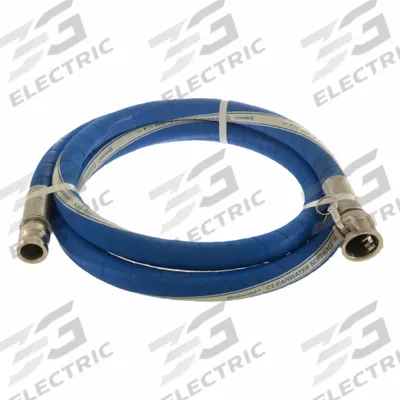 CONTINENTAL Discharge Hose: 1 in Hose Inside Dia., 100 ft Hose Lg, 150 psi, Blue - Polyethylene Potable Water Discharge Hose Assemblies with Smooth EPDM Cover and Synthetic Spiral-Plied Fabric Reinforcement