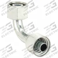 AEROQUIP Hydraulic Crimp Fitting: Steel x Steel, 90° Elbow, -10 For Hose Dash Size, Metric x Crimp (MPN 1A16DLB10). Key specifications — Fitting Gender: Female x Genderless; Fitting Connection Type: Metric x Crimp; Brand: AEROQUIP; Thread Size: M26-1.5; For Hose Dash Size: -10.