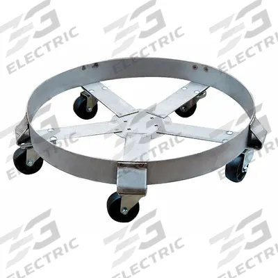 APPROVED VENDOR Drum Dolly: 1,100 lb Load Capacity, For 55 gal Container Capacity, Round - Cross-Brace Drum Dollies with Support Ring