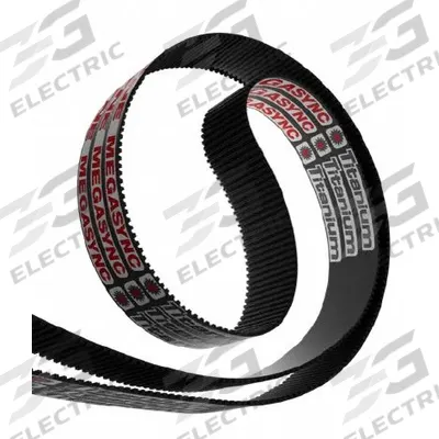 MEGADYNE Timing Belt: HTD, 720TTM8M12, Megasync Titanium, Compounded Rubber, Rubber - Megasync Titanium Series Parabolic Timing Belts