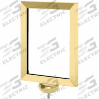 VISIONTRON Sign Frame: Brass, 8 1/2 in Overall Wd (MPN FR811HDPB2-CP2P). Key specifications — attr193638: VISIONTRON; attr982147: Brass; attr982154: Acrylic Inserts; attr982153: Rope Posts; attr982157: Steel.