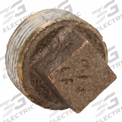 APPROVED VENDOR Plug: Square Drive Solid Plug, 3/4 in, BSPT Threaded, Class 125, C89833 Brass - Threaded Low-Pressure Pipe Fittings for Potable Water with Thread Sealant