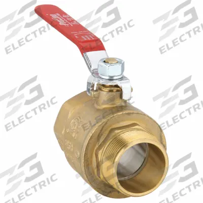 APPROVED VENDOR Manual Two-Way Ball Valve: 1 1/2 in, Brass, Straight, MIP x FIP - Brass Ball Valves