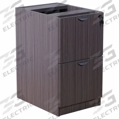 BOSS Desk Pedestal: Driftwood, 2 Drawers, 26 in Overall Wd, 28 1/2 in Overall Ht - Desk Pedestals