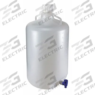 APPROVED VENDOR Carboy: 50 L, 13.2 gal, Polypropylene, 376 mm Body Dia, Spigot, 2 Handles - Round Carboys & Jugs with Spigots