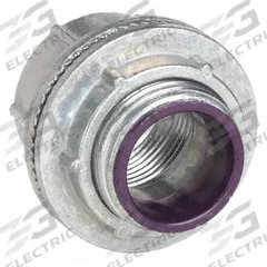 RACO Hubs (Myers) for RMC/IMC: 3/4 in Trade Size, 1 1/2 in Overall Lg, Zinc, Insulated (MPN 1703). Key specifications — Insulated: Yes; Thread Size: 3/4"-14; Thread Type: NPT; Brand: RACO.