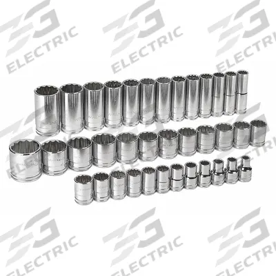 GEARWRENCH Socket Set: 1/2 in Drive, 6-Point, SAE - SAE Socket Sets with Drive Tools