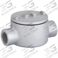 Conduit Outlet Body: Iron, GR, 1 in Trade Size, C Body, 18 cu in Body Capacity (MPN GRC100). Key specifications — Series: For Standard Body; Compatible Conduit Trade Size: 1 in; Thread Gender: Female; Hub Style: Threaded; Cover Included: Yes; Body Style: C; Connection Type: Threaded; Back Type: Round.