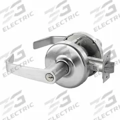 CORBIN Door Lockset: Office Lever Locksets, Chrome, ADA Compliant (MPN CLX3361 NZD 626). Key specifications — attr1024149: Not Ligature-Resistant; attr1011488: CORBIN; attr1024446: F82A; attr1011524: No Message; attr1011506: Newport Lever; attr1011485: Yes; attr1059461: Satin Chromium-Plated.