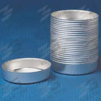 EAGLE THERMOPLASTIC Weighing Dish: Non-Sterile, Aluminum, 80 mL Capacity, Square, 3/4 in Overall Ht (MPN D70S-100). Key specifications — Brand: EAGLE THERMOPLASTIC; Color: Gray; Material: Aluminum; Boat Shape: Square; Includes Finger Tab: Not Included.