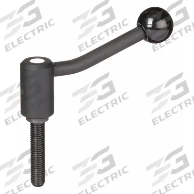 KIPP Adjustable Handle: Steel, 1/2"-13 Thread, 60 mm Thread Lg - Adjustable Tension Levers with Threaded Stud