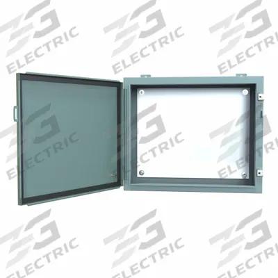 HAMMOND Electrical Enclosure: Steel, 20 in x 24 in x 8 in, NEMA 12/13, w/Panel - Steel Dust-Tight Enclosures