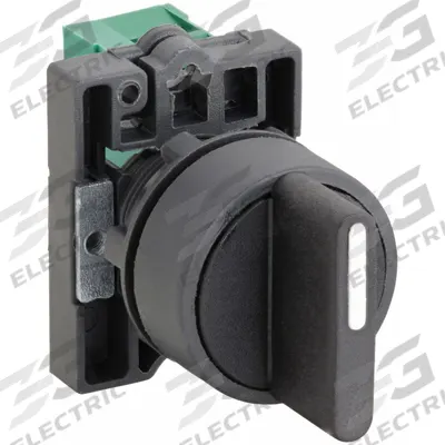 Dayton Selector Switch: 22 mm Panel Mounting Size, 2 Positions, Short Lever, 1NO - Selector Switches